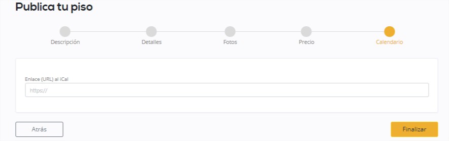 iCal para sincronizar calendario en Homyspace