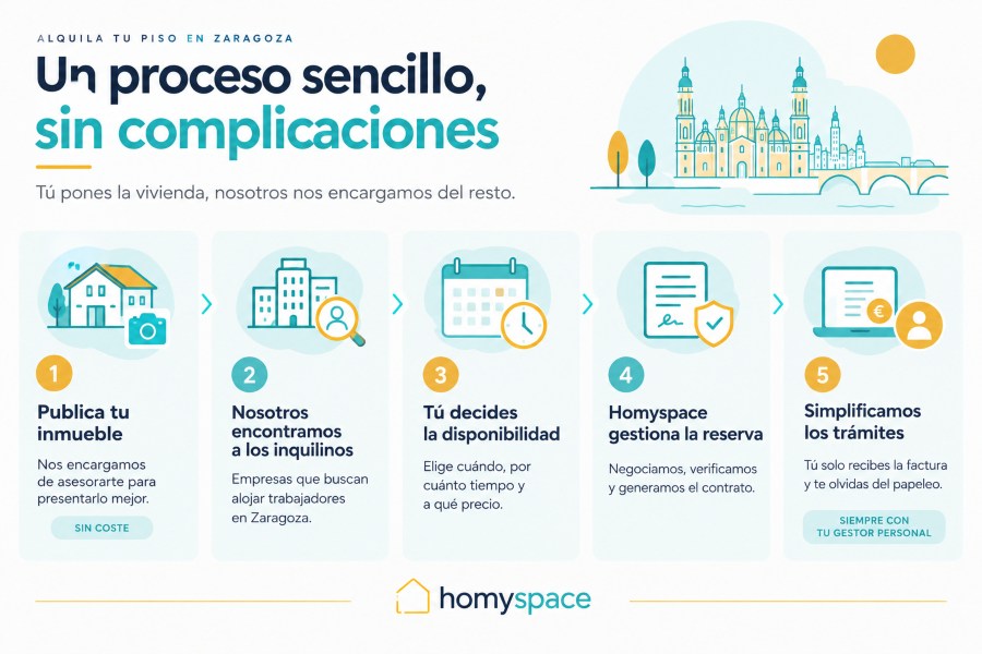 Guía para propietarios en Zaragoza que quieren alquilar a empresas | Homyspace | Blog Guía - Alquilar vivienda en zaragoza a trabajadores